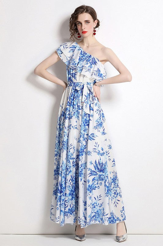 Daydream Dress in China Blue & White