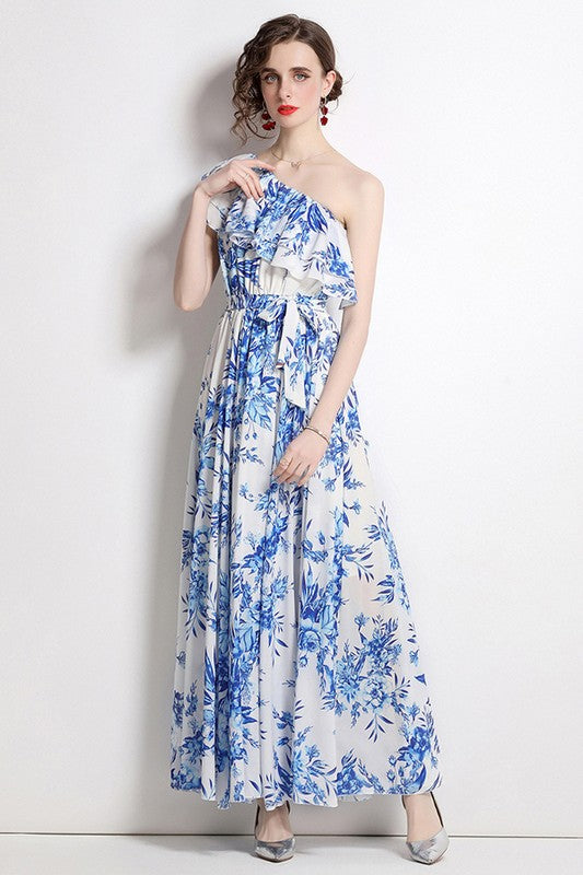 Daydream Dress in China Blue & White