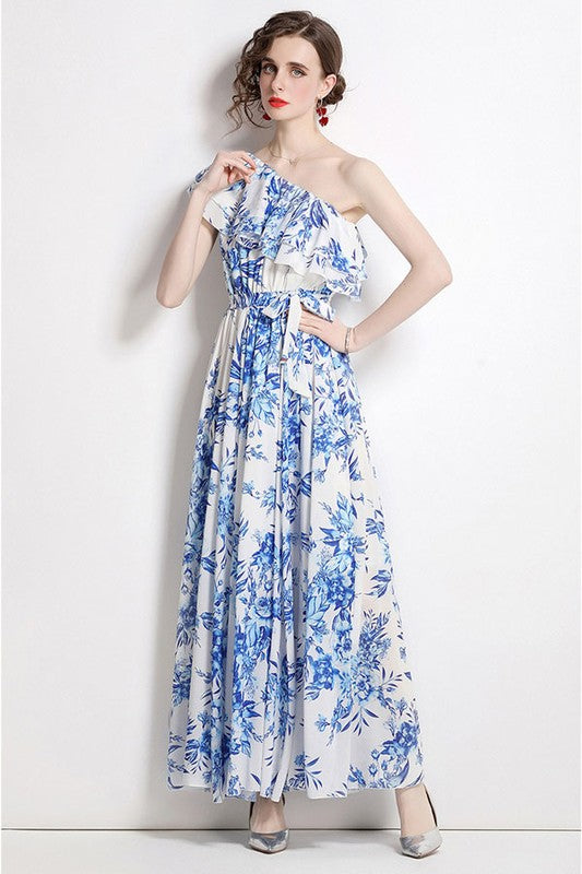 Daydream Dress in China Blue & White