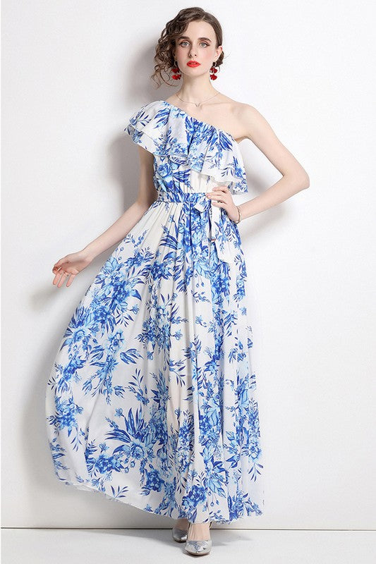 Daydream Dress in China Blue & White