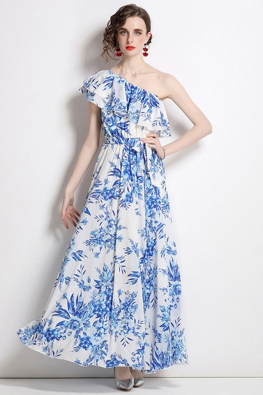 Daydream Dress in China Blue & White