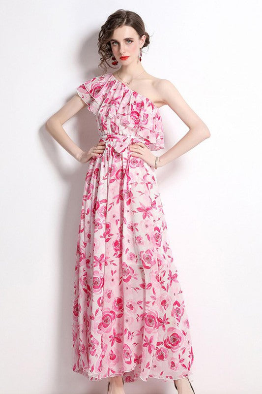 Sunset Garden Dress in Multi Floral